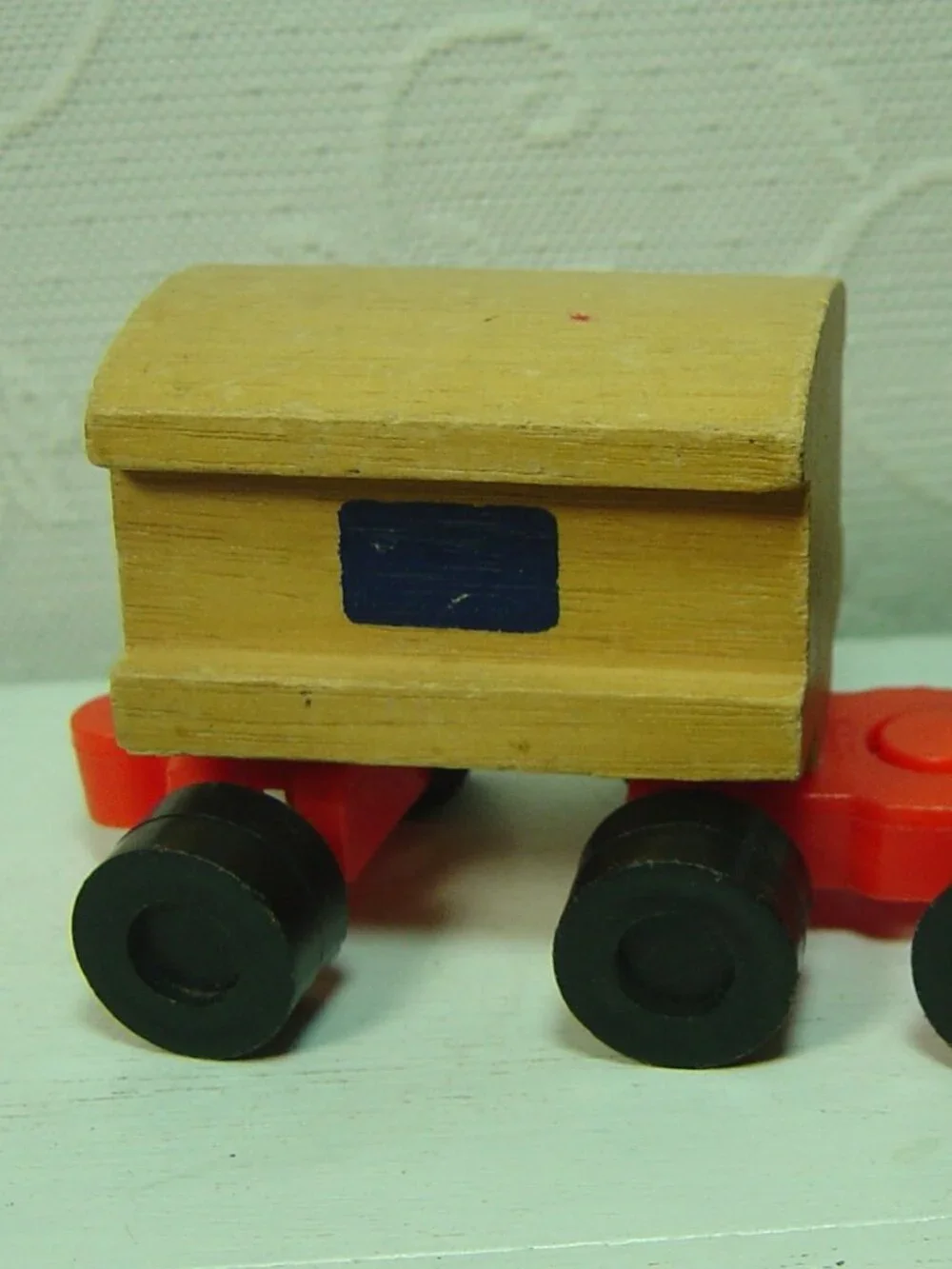 3 piece vintage wooden train set by Mattel-1972-